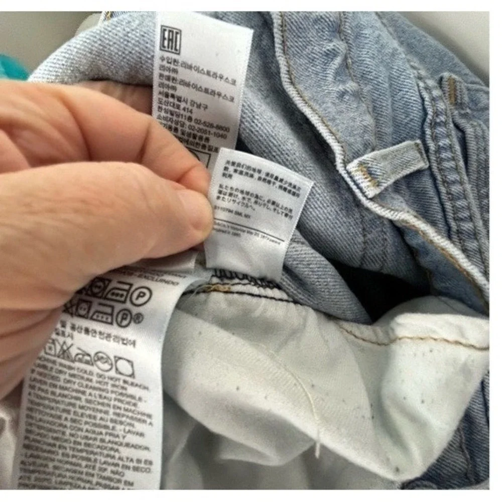 Levi's 505 Light Blue Straight Jeans Timeless‎ Style 38X32 Men's
